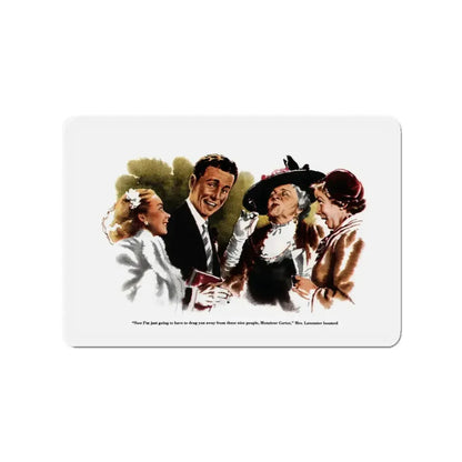 Mrs. Lancaster's Motion, Collier's, December 13, 1952 (Magazine Illustration) Refrigerator Magnet 3 Inch - The Sticker Space