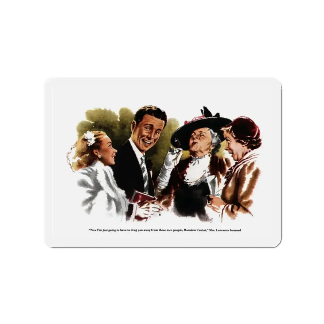 Mrs. Lancaster's Motion, Collier's, December 13, 1952 (Magazine Illustration) Refrigerator Magnet - The Sticker Space