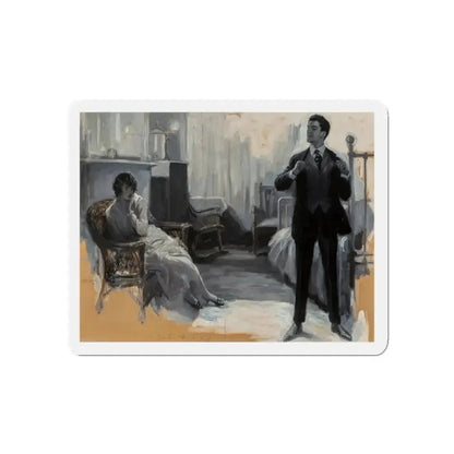 Mrs. Ryder's Happiness, American Weekly interior illustration, September 1918 (Magazine Illustration) Refrigerator Magnet 5 Inch - The Sticker Space