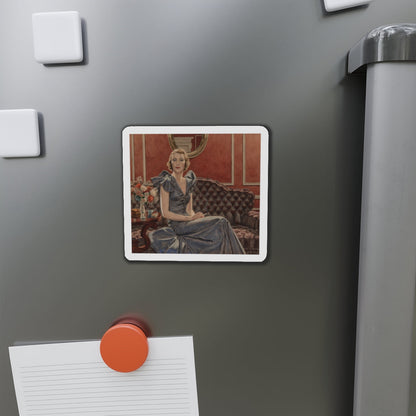 Mrs. Brookfield Van Rensselaer, Camel Cigarette advertisement, 1935 (Magazine Illustration) Refrigerator Magnet-The Sticker Space