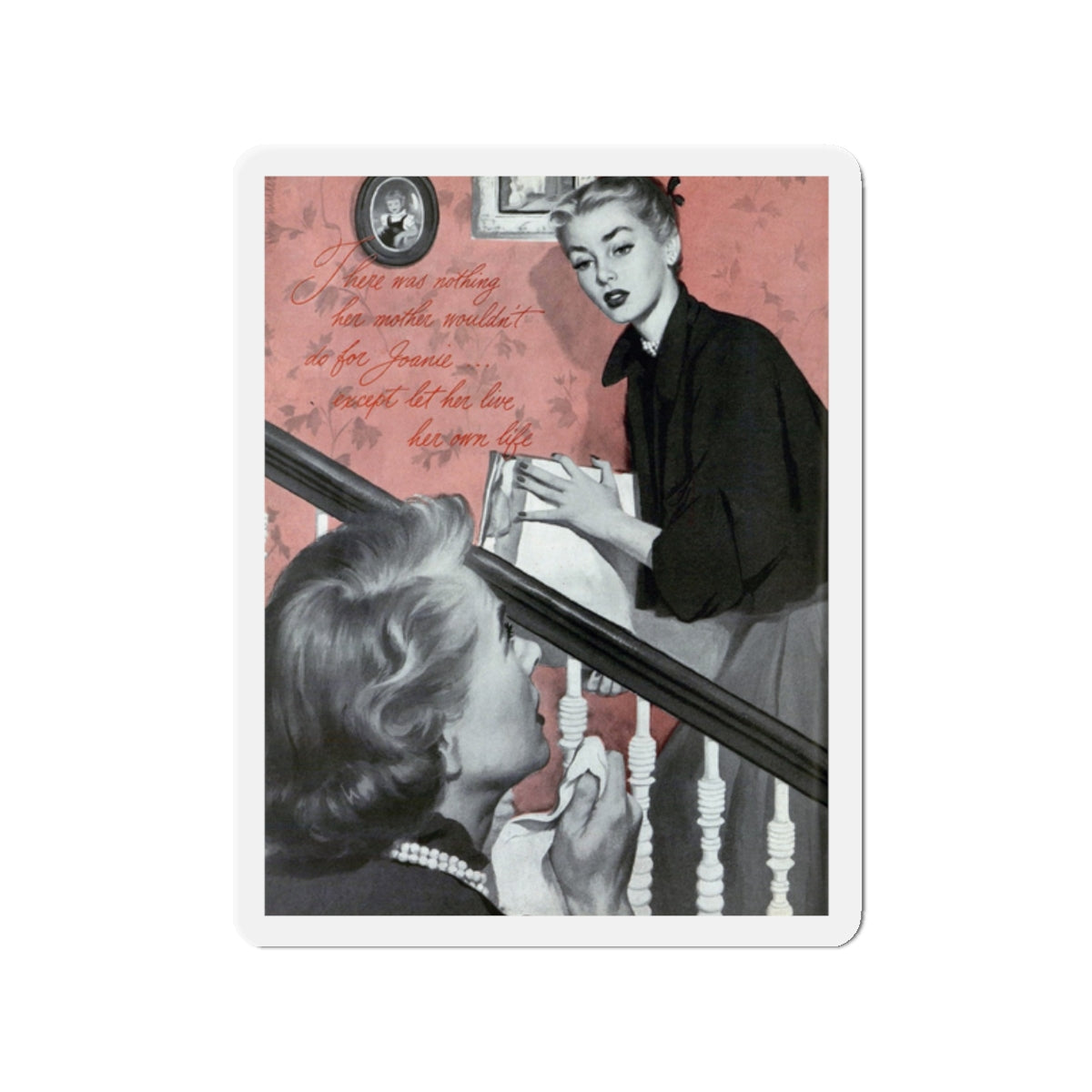 Mrs. Fremont's Daughter, Ladies' Home Journal, October 1951 (Magazine Illustration) Refrigerator Magnet-2" x 2"-The Sticker Space