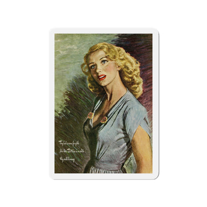 Mrs. Hoyle and the Hotel Royalston, Good Housekeeping, January 1945 (Magazine Illustration) Refrigerator Magnet-3" x 3"-The Sticker Space