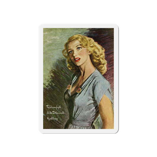 Mrs. Hoyle and the Hotel Royalston, Good Housekeeping, January 1945 (Magazine Illustration) Refrigerator Magnet-6 × 6"-The Sticker Space