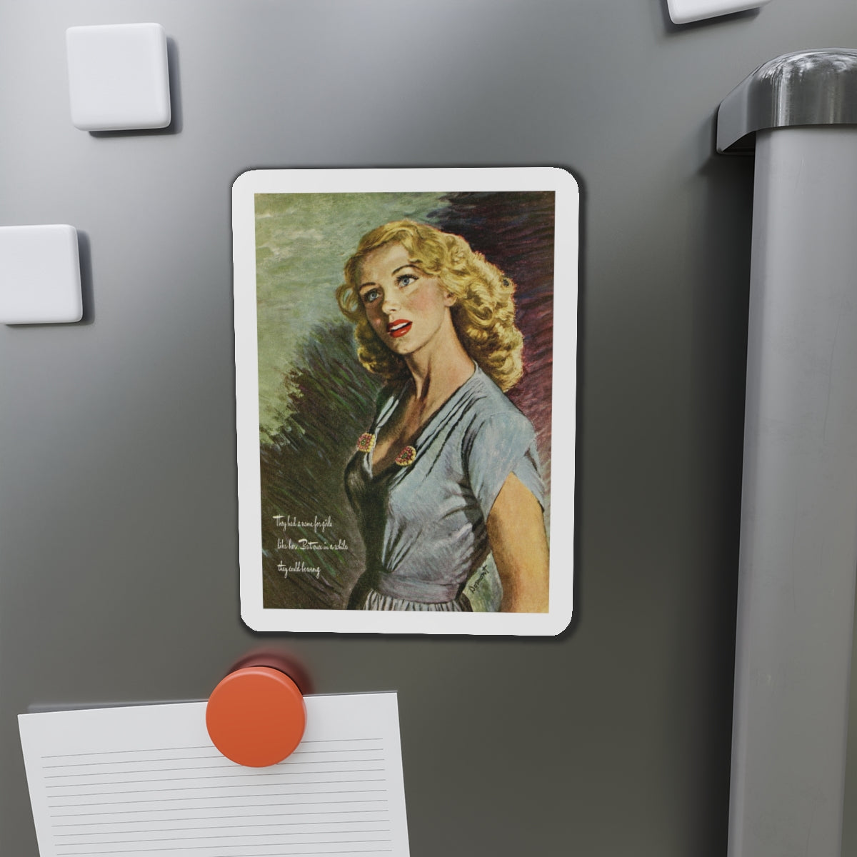 Mrs. Hoyle and the Hotel Royalston, Good Housekeeping, January 1945 (Magazine Illustration) Refrigerator Magnet-The Sticker Space