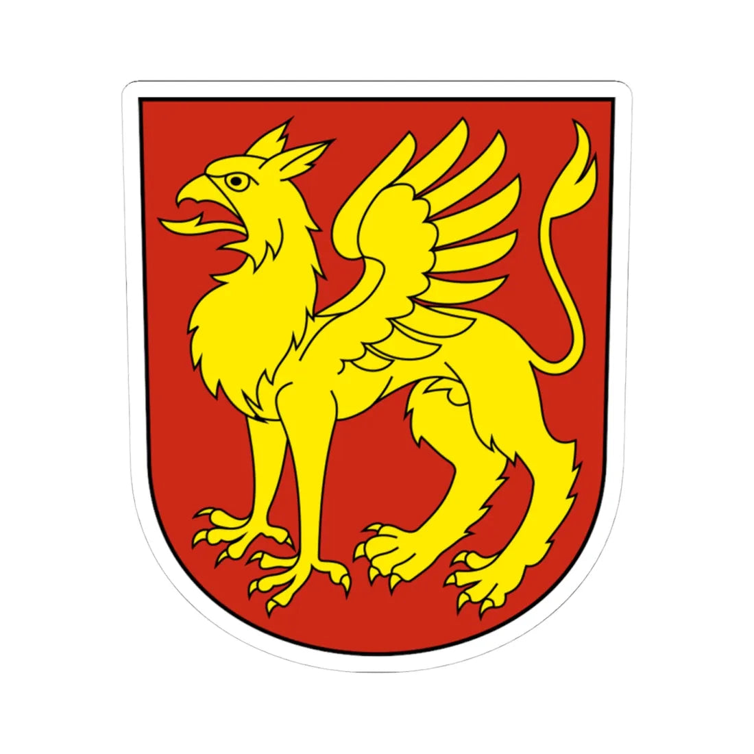 Mörschwil-blazon (Switzerland) (Coat of Arms) STICKER Vinyl Kiss-Cut Decal 4 Inch White - The Sticker Space