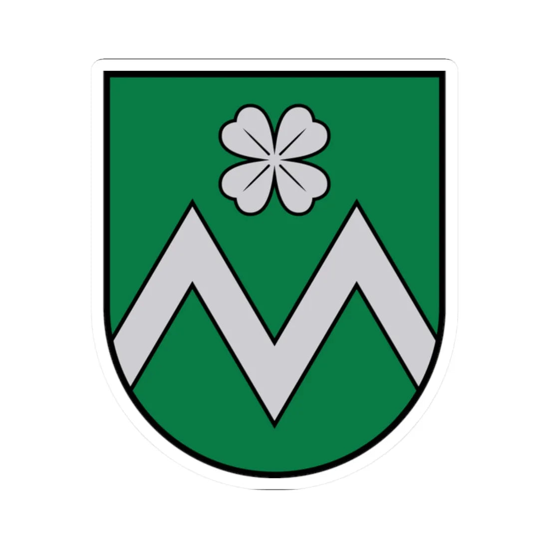 Mārupes pilsētas ģerbonis (Latvia) (Coat of Arms) STICKER Vinyl Kiss-Cut Decal 2 Inch White - The Sticker Space