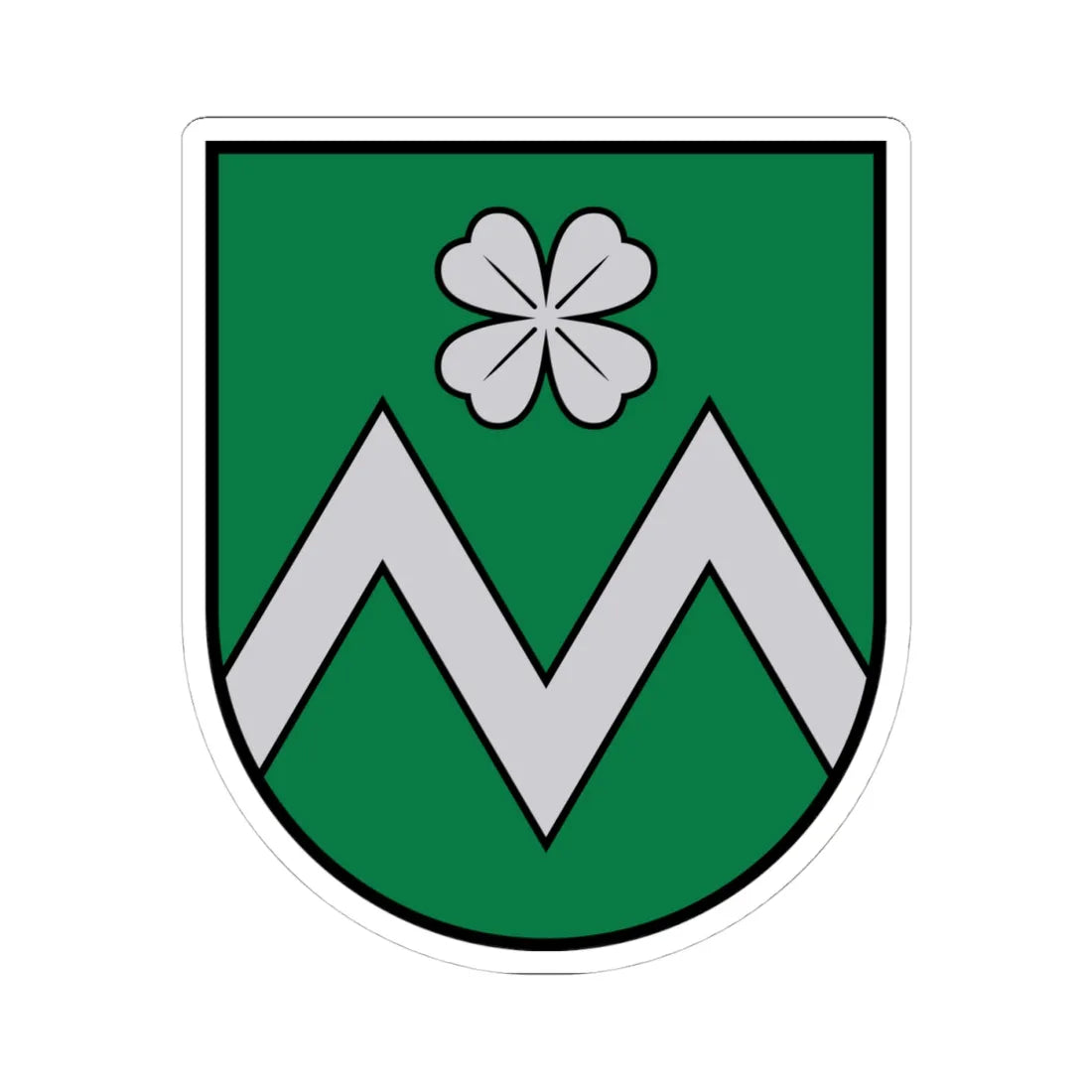 Mārupes pilsētas ģerbonis (Latvia) (Coat of Arms) STICKER Vinyl Kiss-Cut Decal 4 Inch White - The Sticker Space