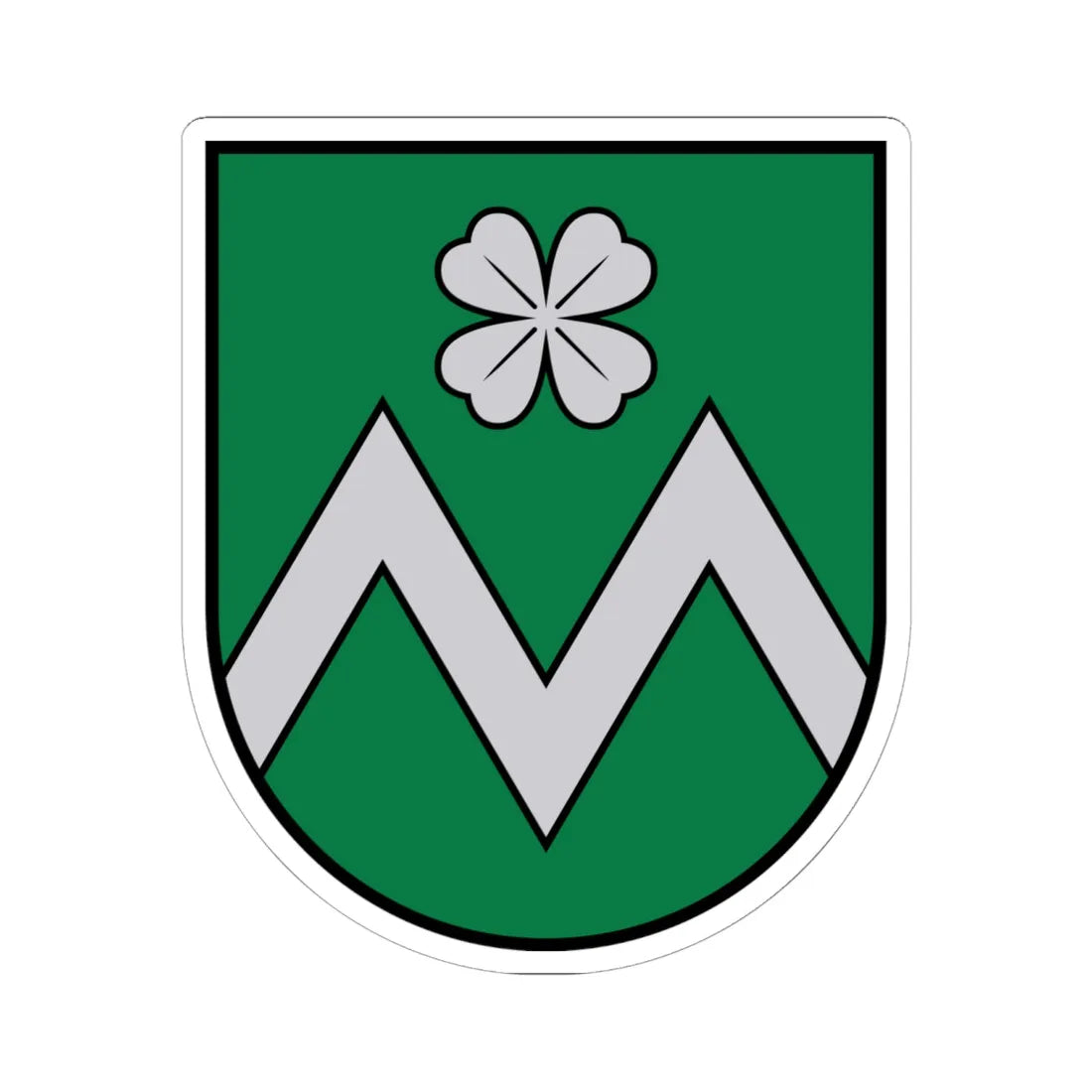 Mārupes pilsētas ģerbonis (Latvia) (Coat of Arms) STICKER Vinyl Kiss-Cut Decal 6 Inch White - The Sticker Space