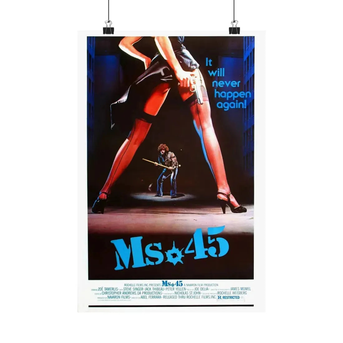 MS. 45 (ANGEL OF VENGEANCE) 1981 - Paper Movie Poster - The Sticker Space