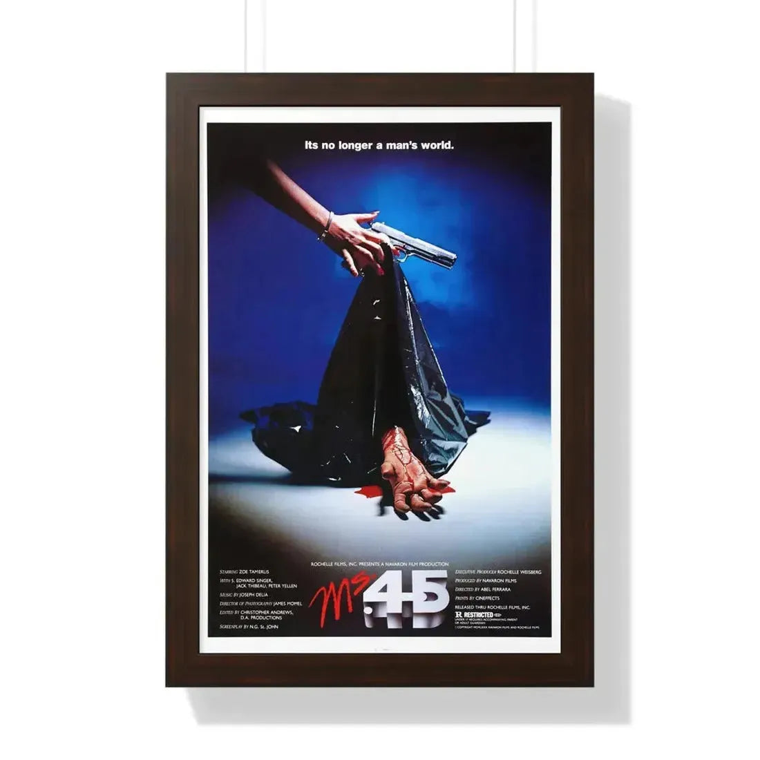 MS. 45 (ANGEL OF VENGEANCE) 2 1981 - Framed Movie Poster 16″ x 24″ Walnut - The Sticker Space