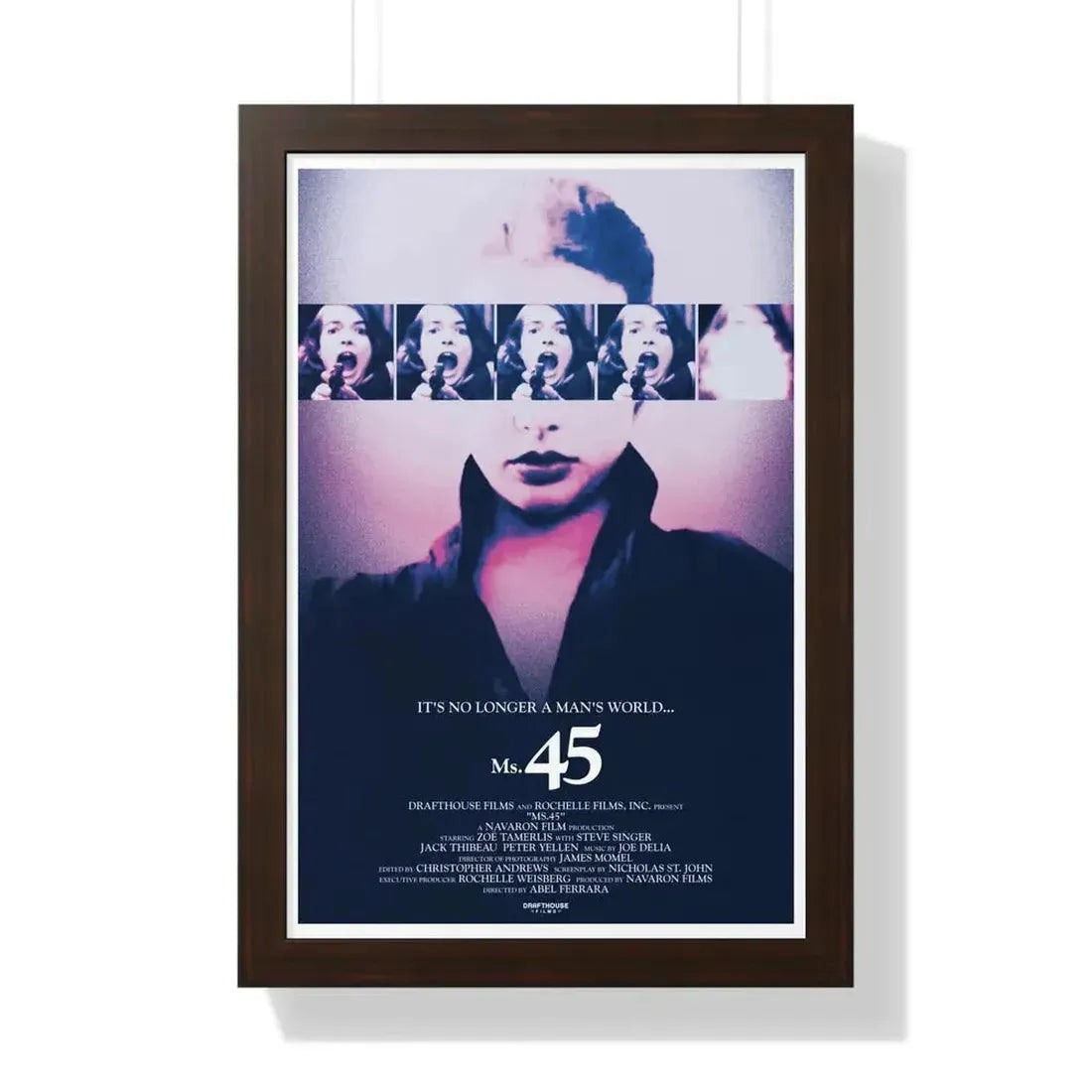 MS. 45 (ANGEL OF VENGEANCE) 3 1981 - Framed Movie Poster 16″ x 24″ Walnut - The Sticker Space