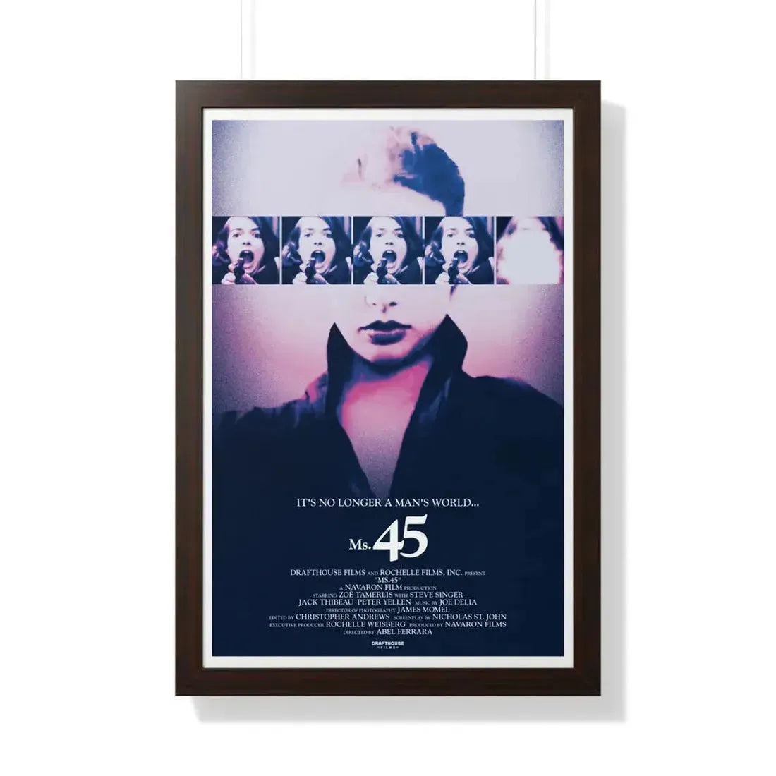 MS. 45 (ANGEL OF VENGEANCE) 3 1981 - Framed Movie Poster 20" x 30" Walnut - The Sticker Space