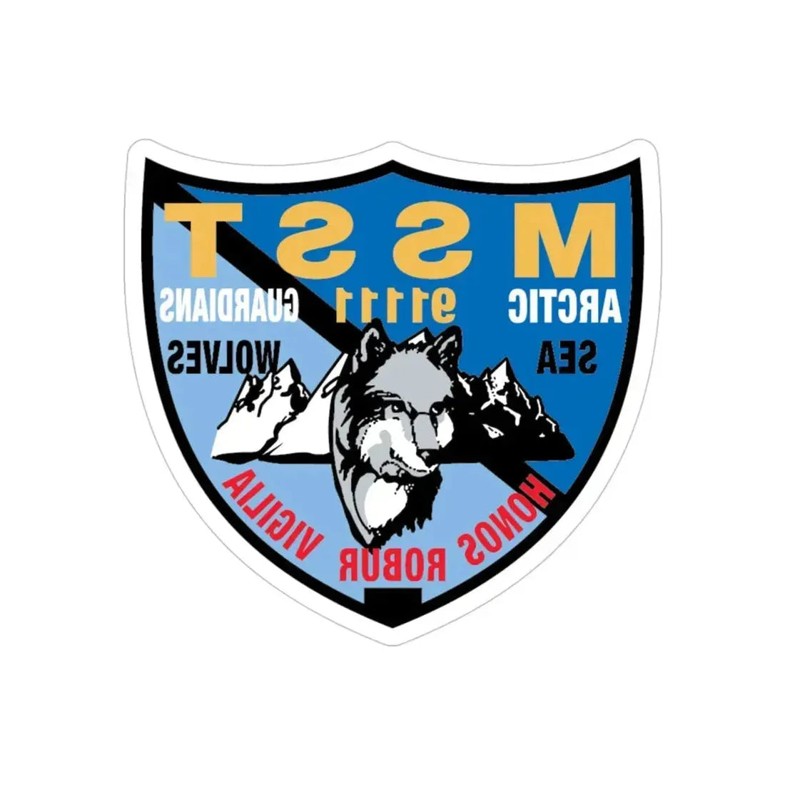 MSST Anchorage   NEW 2006 (U.S. Coast Guard) REVERSE PRINT Transparent Die-Cut STICKER 4 Inch Die-Cut Transparent - The Sticker Space