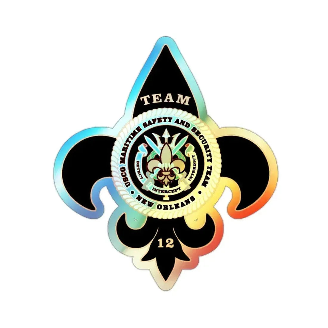 MSST New Orleans Team 12 (U.S. Coast Guard) Holographic STICKER Die-Cut Vinyl Decal 2 Inch Holographic - The Sticker Space