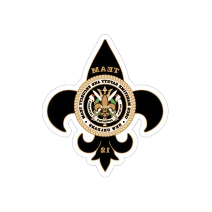 MSST New Orleans Team 12 (U.S. Coast Guard) REVERSE PRINT Transparent Die-Cut STICKER - The Sticker Space