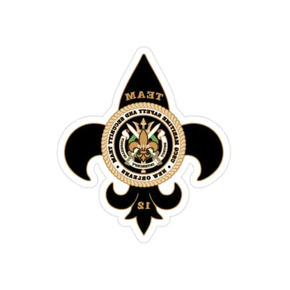 MSST New Orleans Team 12 (U.S. Coast Guard) REVERSE PRINT Transparent Die-Cut STICKER - The Sticker Space