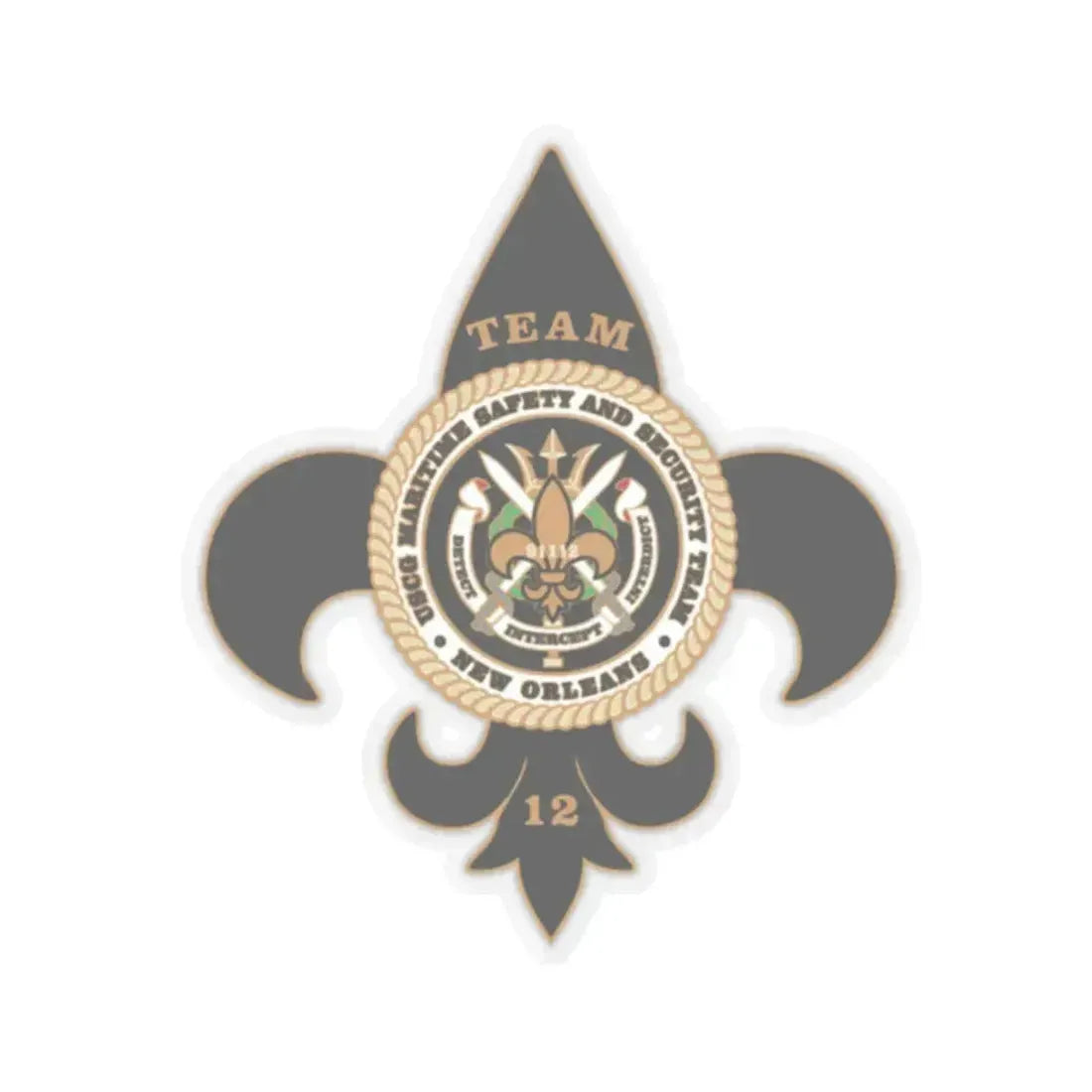 MSST New Orleans Team 12 (U.S. Coast Guard) STICKER Vinyl Kiss-Cut Decal 2 Inch Transparent - The Sticker Space