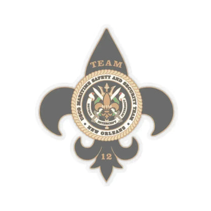 MSST New Orleans Team 12 (U.S. Coast Guard) STICKER Vinyl Kiss-Cut Decal 2 Inch Transparent - The Sticker Space