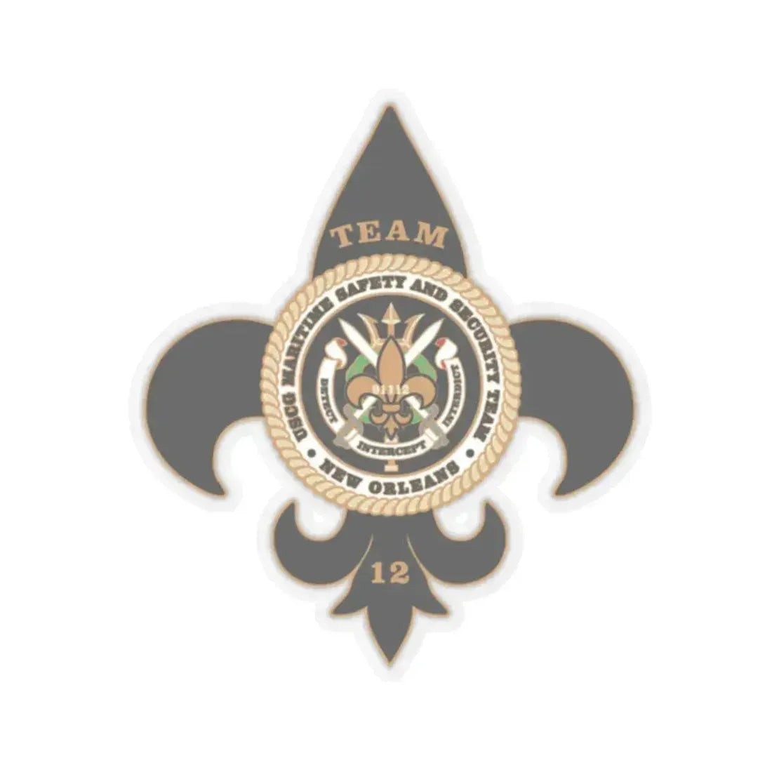 MSST New Orleans Team 12 (U.S. Coast Guard) STICKER Vinyl Kiss-Cut Decal 3 Inch Transparent - The Sticker Space