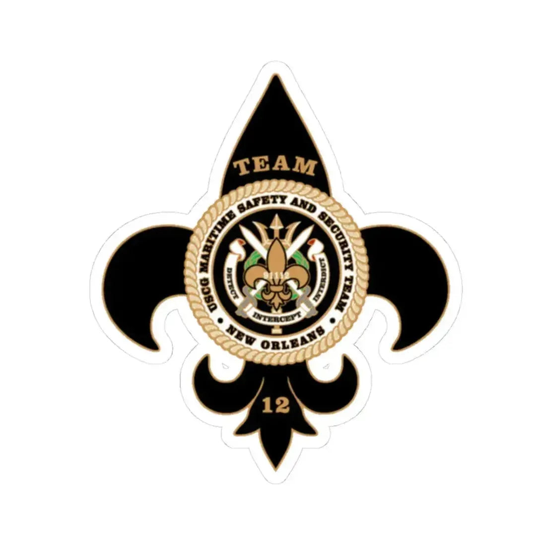 MSST New Orleans Team 12 (U.S. Coast Guard) STICKER Vinyl Kiss-Cut Decal 3 Inch White - The Sticker Space