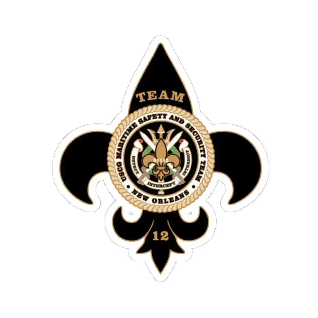 MSST New Orleans Team 12 (U.S. Coast Guard) STICKER Vinyl Kiss-Cut Decal 4 Inch White - The Sticker Space