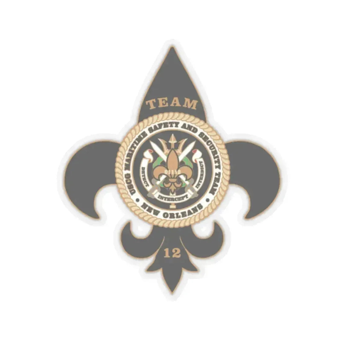 MSST New Orleans Team 12 (U.S. Coast Guard) STICKER Vinyl Kiss-Cut Decal 6 Inch Transparent - The Sticker Space