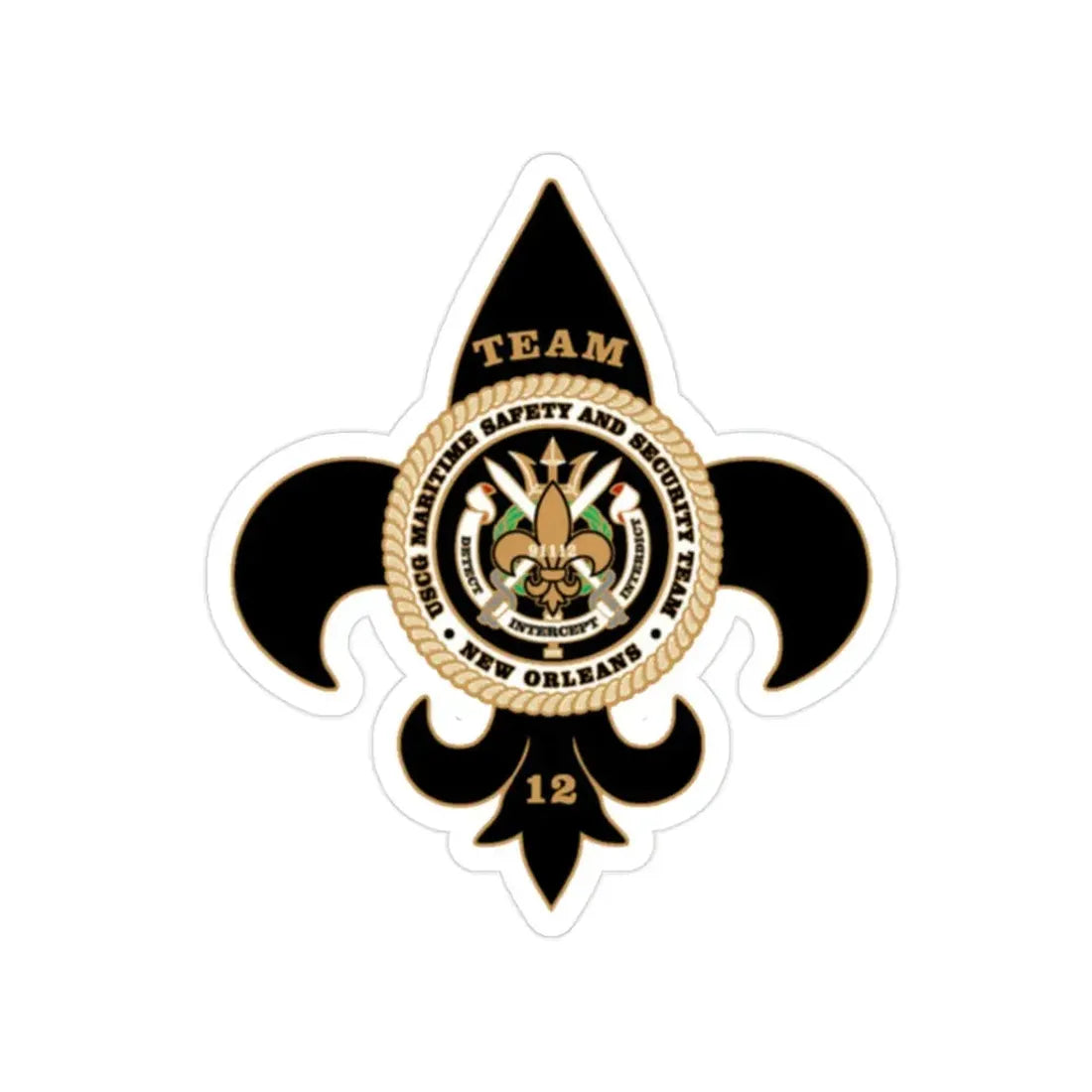 MSST New Orleans Team 12 (U.S. Coast Guard) Transparent STICKER Die-Cut Vinyl Decal 2 Inch - The Sticker Space