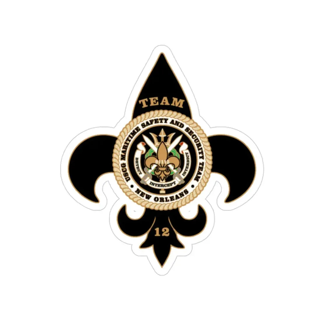 MSST New Orleans Team 12 (U.S. Coast Guard) Transparent STICKER Die-Cut Vinyl Decal 3 Inch - The Sticker Space