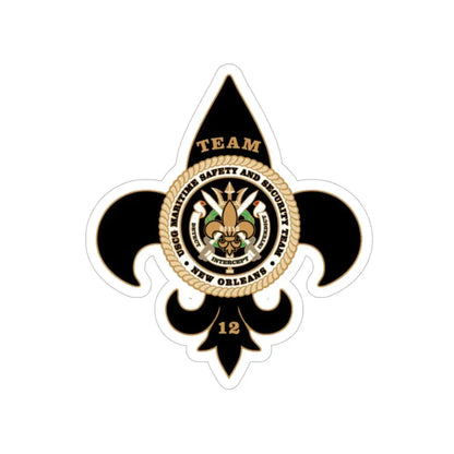 MSST New Orleans Team 12 (U.S. Coast Guard) Transparent STICKER Die-Cut Vinyl Decal 5 Inch - The Sticker Space