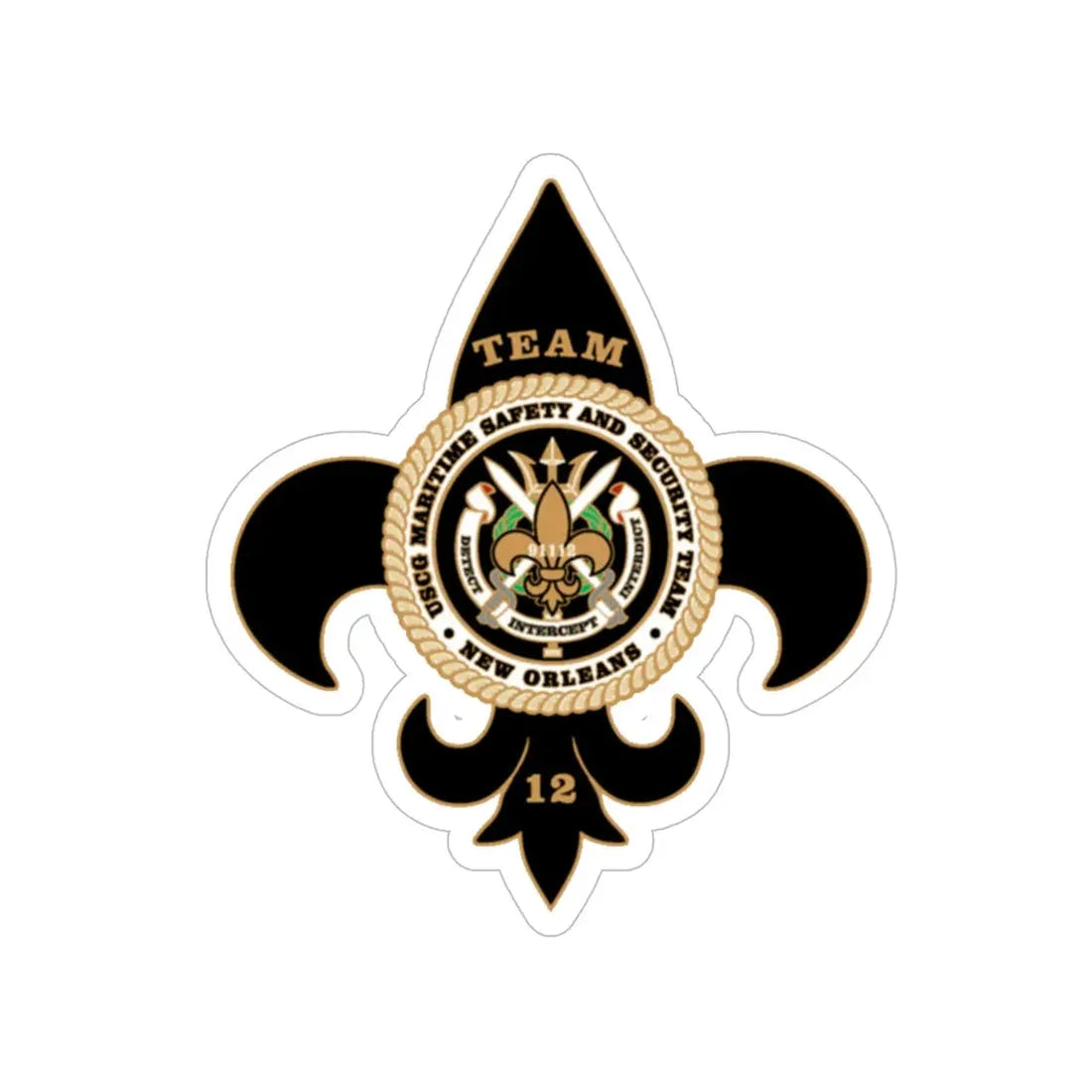 MSST New Orleans Team 12 (U.S. Coast Guard) Transparent STICKER Die-Cut Vinyl Decal - The Sticker Space