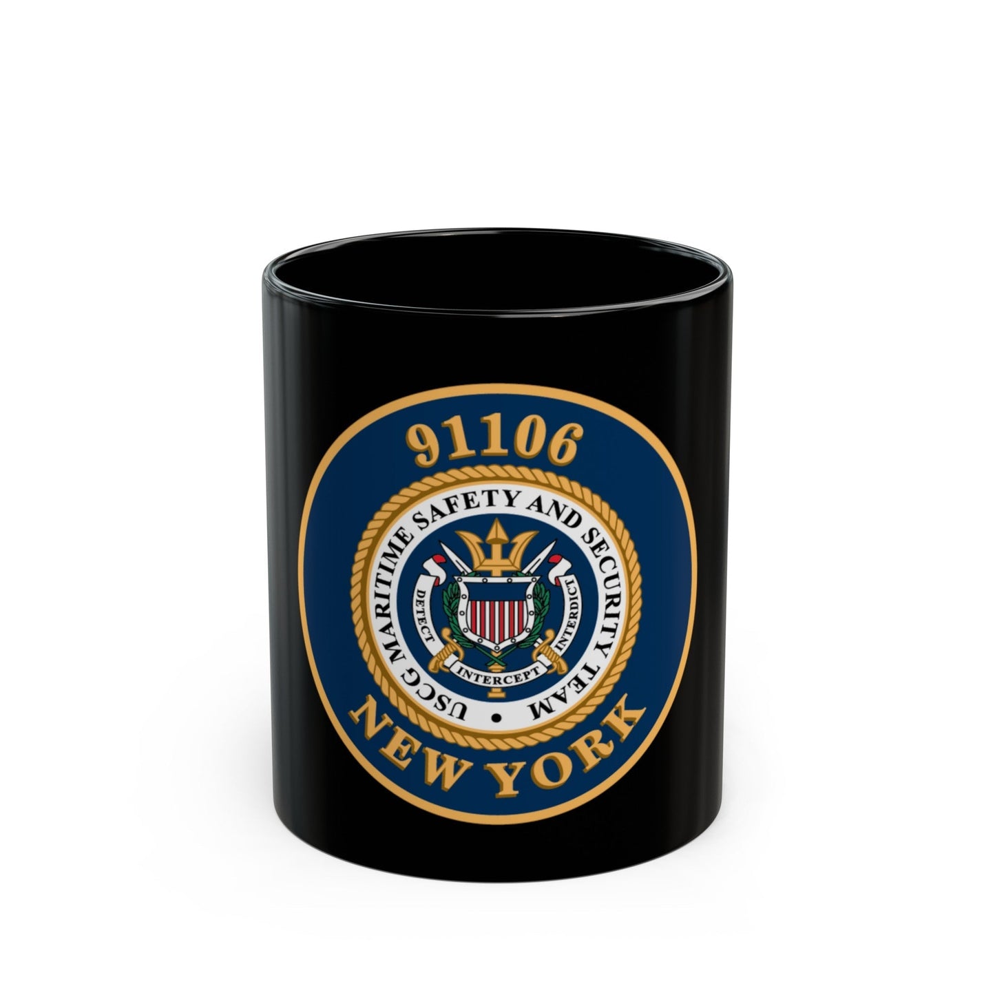 MSST New York 91106 Maritime Safety & Sec Team (U.S. Coast Guard) Black Coffee Mug-11oz-The Sticker Space