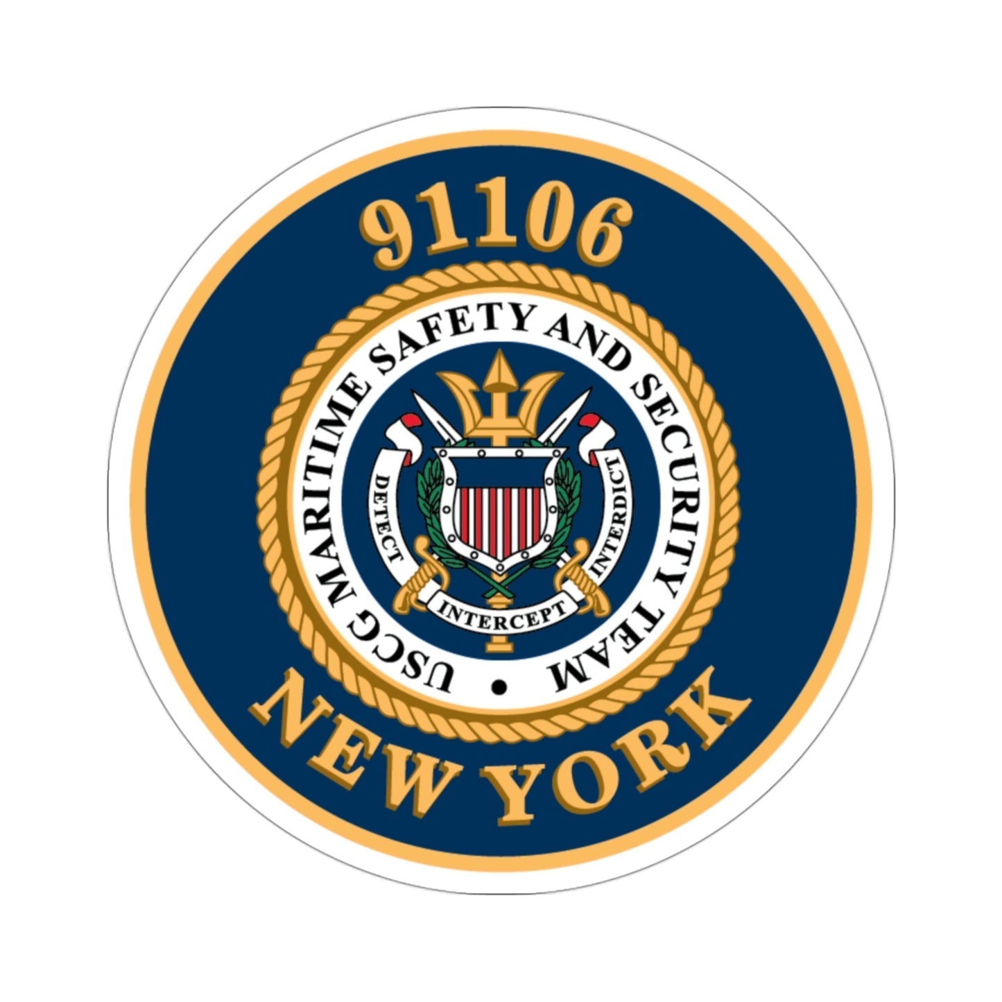 MSST New York 91106 Maritime Safety & Sec Team (U.S. Coast Guard) STICKER Vinyl Die-Cut Decal-3 Inch-The Sticker Space