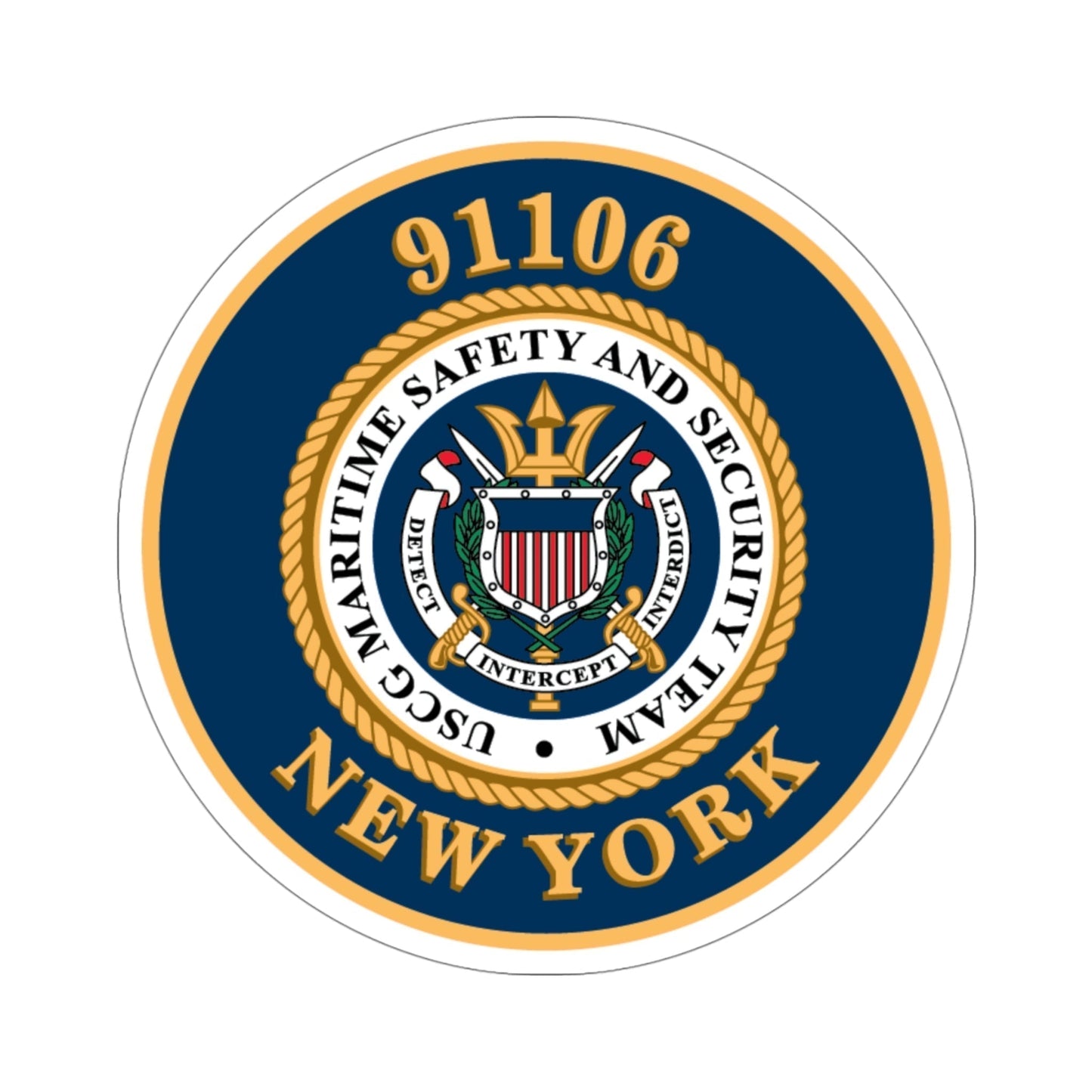 MSST New York 91106 Maritime Safety & Sec Team (U.S. Coast Guard) STICKER Vinyl Die-Cut Decal-4 Inch-The Sticker Space