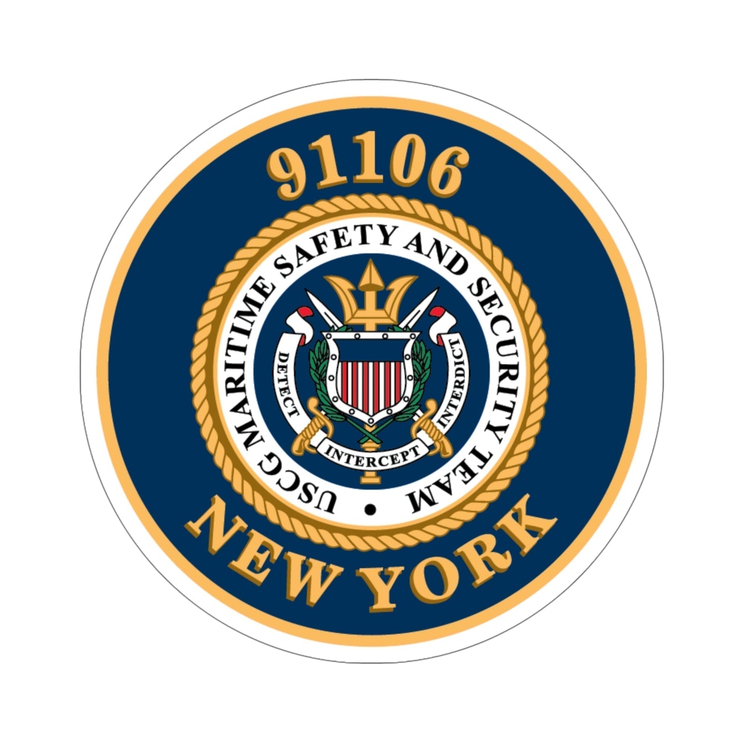 MSST New York 91106 Maritime Safety & Sec Team (U.S. Coast Guard) STICKER Vinyl Die-Cut Decal-6 Inch-The Sticker Space