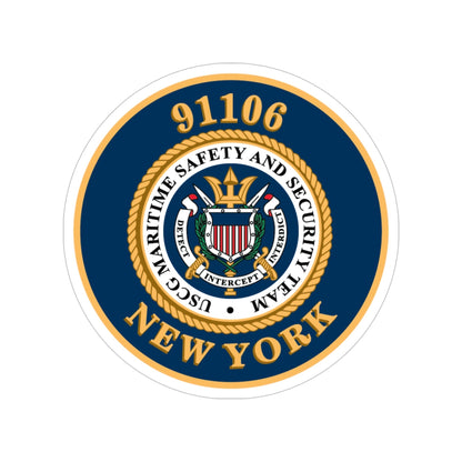 MSST New York 91106 Maritime Safety & Sec Team (U.S. Coast Guard) Transparent STICKER Die-Cut Vinyl Decal-5 Inch-The Sticker Space