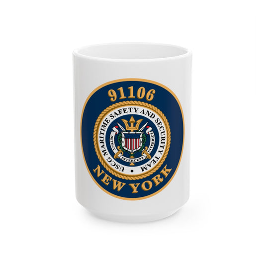 MSST New York 91106 Maritime Safety & Sec Team (U.S. Coast Guard) White Coffee Mug-15oz-The Sticker Space