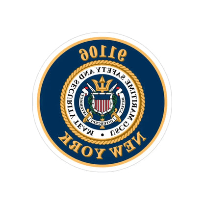 MSST New York 91106 Maritime Safety & Sec Team (U.S. Coast Guard) REVERSE PRINT Transparent Die-Cut STICKER - The Sticker Space