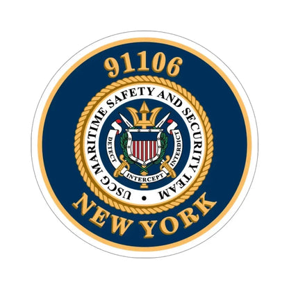 MSST New York 91106 Maritime Safety & Sec Team (U.S. Coast Guard) STICKER Vinyl Die-Cut Decal 4 Inch - The Sticker Space