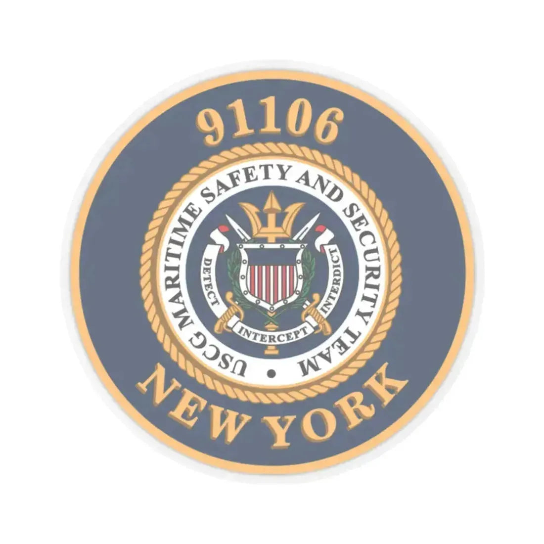 MSST New York 91106 Maritime Safety & Sec Team (U.S. Coast Guard) STICKER Vinyl Kiss-Cut Decal 2 Inch Transparent - The Sticker Space