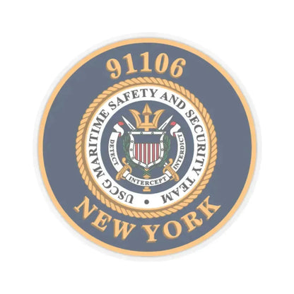 MSST New York 91106 Maritime Safety & Sec Team (U.S. Coast Guard) STICKER Vinyl Kiss-Cut Decal 2 Inch Transparent - The Sticker Space