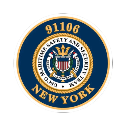 MSST New York 91106 Maritime Safety & Sec Team (U.S. Coast Guard) STICKER Vinyl Kiss-Cut Decal 2 Inch White - The Sticker Space