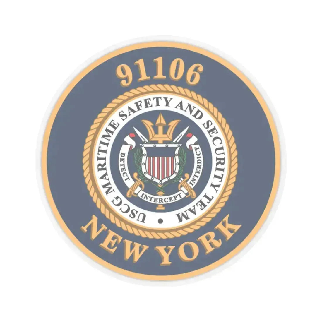 MSST New York 91106 Maritime Safety & Sec Team (U.S. Coast Guard) STICKER Vinyl Kiss-Cut Decal 3 Inch Transparent - The Sticker Space