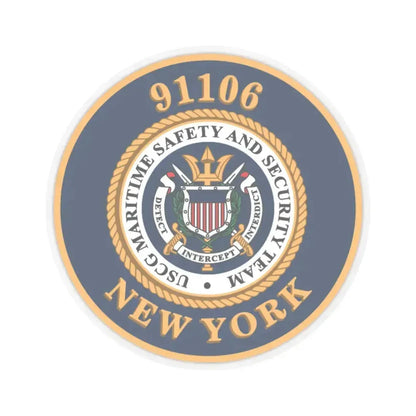 MSST New York 91106 Maritime Safety & Sec Team (U.S. Coast Guard) STICKER Vinyl Kiss-Cut Decal 3 Inch Transparent - The Sticker Space