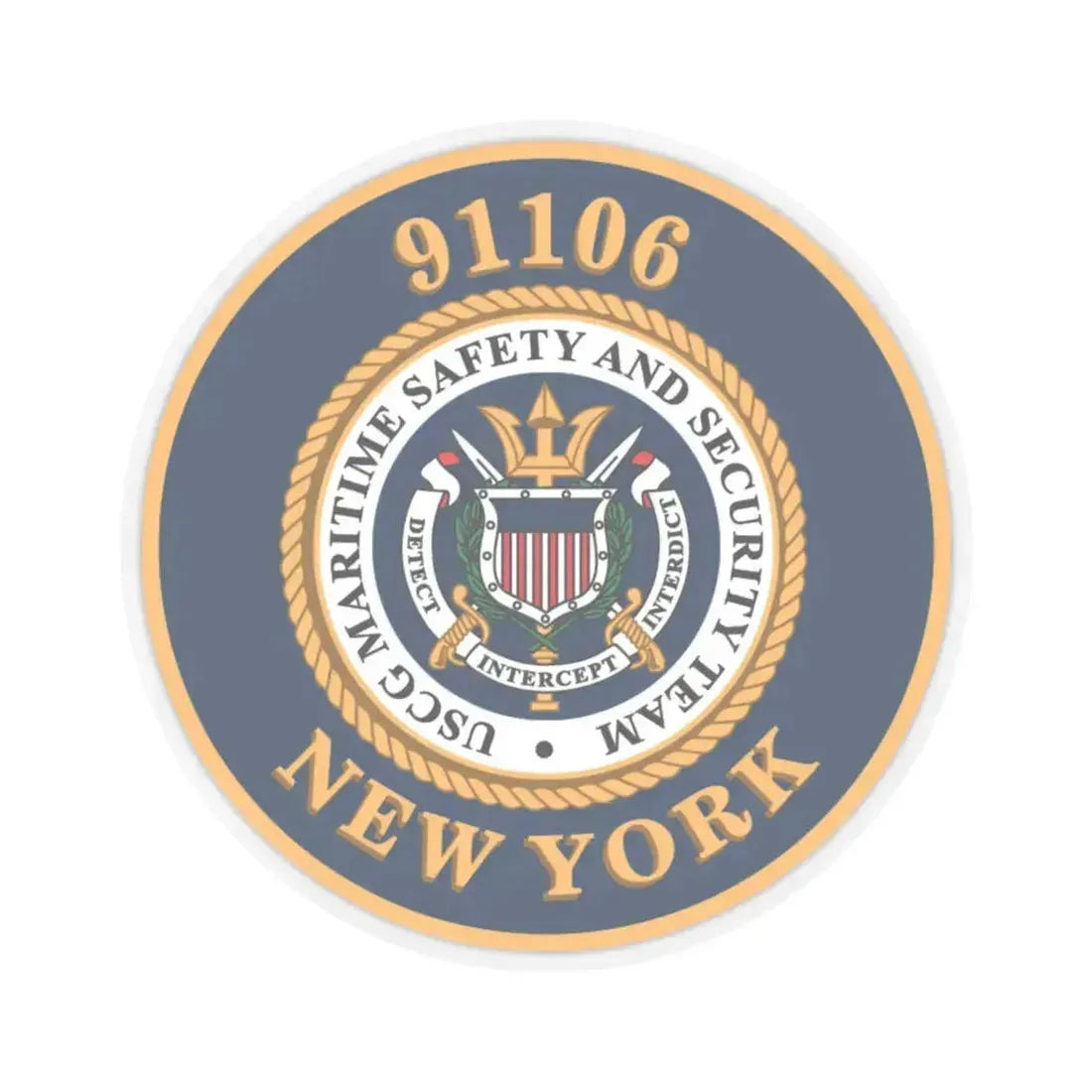 MSST New York 91106 Maritime Safety & Sec Team (U.S. Coast Guard) STICKER Vinyl Kiss-Cut Decal 6 Inch Transparent - The Sticker Space