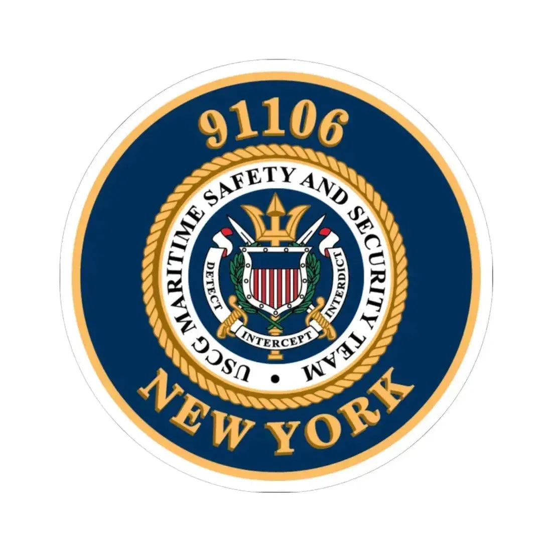 MSST New York 91106 Maritime Safety & Sec Team (U.S. Coast Guard) STICKER Vinyl Kiss-Cut Decal 6 Inch White - The Sticker Space