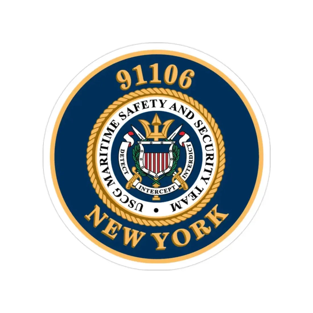 MSST New York 91106 Maritime Safety & Sec Team (U.S. Coast Guard) Transparent STICKER Die-Cut Vinyl Decal 2 Inch - The Sticker Space