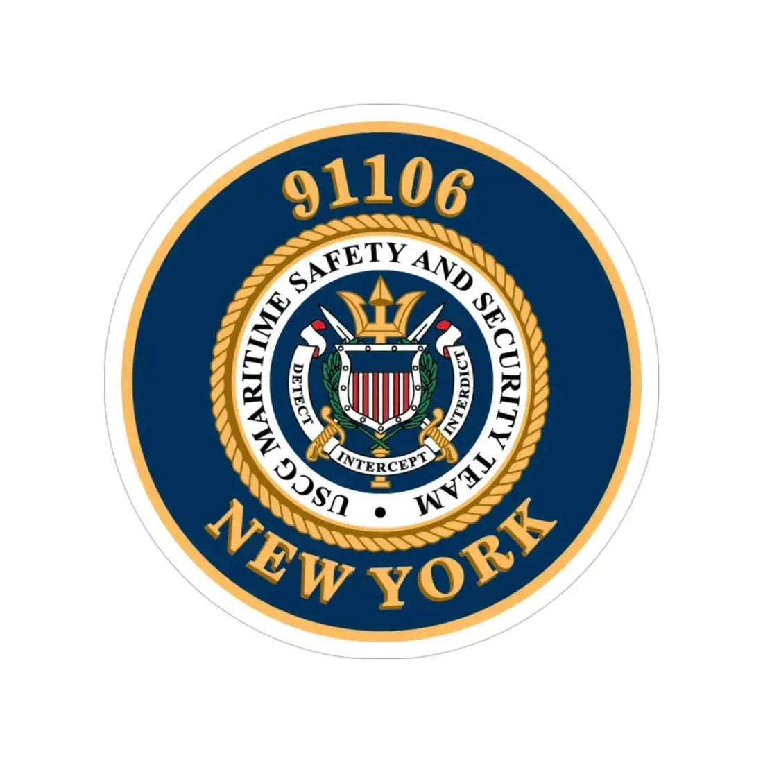 MSST New York 91106 Maritime Safety & Sec Team (U.S. Coast Guard) Transparent STICKER Die-Cut Vinyl Decal 3 Inch - The Sticker Space