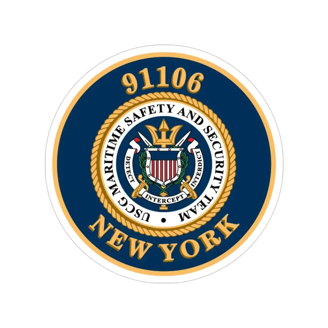 MSST New York 91106 Maritime Safety & Sec Team (U.S. Coast Guard) Transparent STICKER Die-Cut Vinyl Decal 4 Inch - The Sticker Space