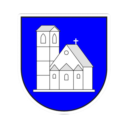 Müstair wappen (Switzerland) (Coat of Arms) STICKER Vinyl Kiss-Cut Decal 2 Inch White - The Sticker Space