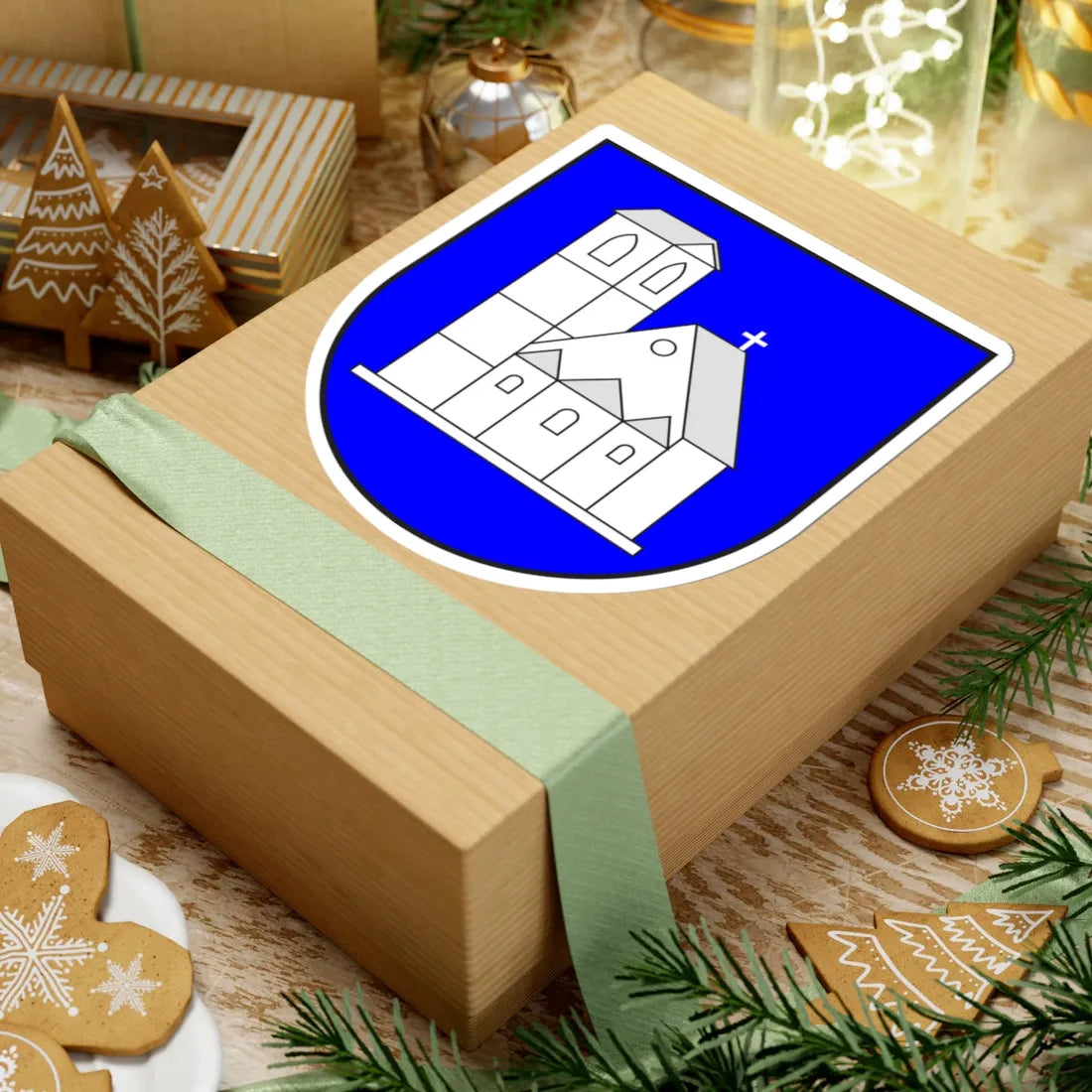 Müstair wappen (Switzerland) (Coat of Arms) STICKER Vinyl Kiss-Cut Decal - The Sticker Space